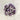 Chevron amethyst palm stone with purple and milky white V-shaped bands