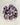 Chevron amethyst palm stone with purple and milky white V-shaped bands